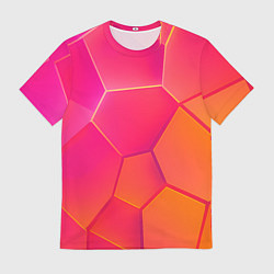 Футболка мужская Розово-оранжевые плиты, цвет: 3D-принт