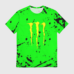Футболка мужская Monster energy кислотные брызги, цвет: 3D-принт