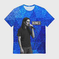 Футболка мужская Bones стоит с микрофоном, цвет: 3D-принт