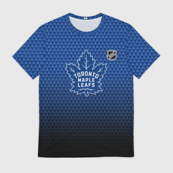 Футболка мужская Торонто Мейпл Лифс - синие соты, цвет: 3D-принт
