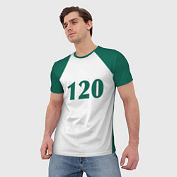 Футболка мужская Как в Игре в кальмара у игрока 120, цвет: 3D-принт — фото 2