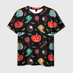 Футболка мужская Halloween red pumpkin, цвет: 3D-принт
