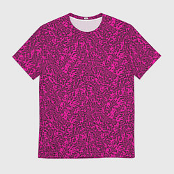 Футболка мужская Тёмный розовый текстурный хлопьями, цвет: 3D-принт