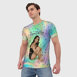 Футболка мужская Lana Del Rey сидит обняв колени, цвет: 3D-принт — фото 2