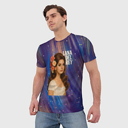Футболка мужская Lana Del Rey с цветами в волосах, цвет: 3D-принт — фото 2