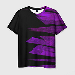 Футболка мужская Color purple black stripes, цвет: 3D-принт