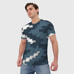 Футболка мужская Пиксельная текстура камуфляж, цвет: 3D-принт — фото 2
