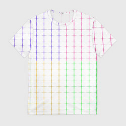 Футболка мужская Color white multicolored stripes, цвет: 3D-принт