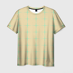 Футболка мужская Color beige green crosses, цвет: 3D-принт