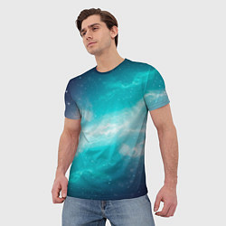 Футболка мужская Галактическое сияние небес, цвет: 3D-принт — фото 2