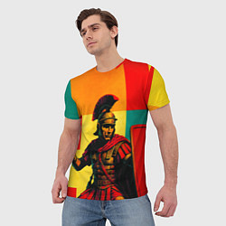 Футболка мужская Римский легионер поп-арт, цвет: 3D-принт — фото 2