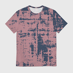 Футболка мужская Текстура с потертостями сине-розовая, цвет: 3D-принт