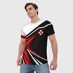 Футболка мужская Umbrella - red uniform, цвет: 3D-принт — фото 2