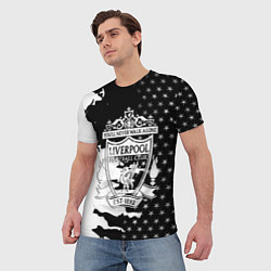 Футболка мужская Liverpool текстура спорт, цвет: 3D-принт — фото 2