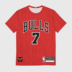 Футболка мужская NBA Bulls 7 Kukoc, цвет: 3D-принт