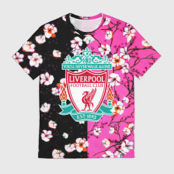 Футболка мужская Liverpool весенние цветы, цвет: 3D-принт