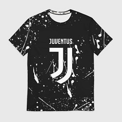 Футболка мужская Juventus брызги красок текстура, цвет: 3D-принт