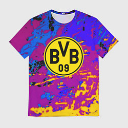 Футболка мужская Borussia абстрактные краски, цвет: 3D-принт
