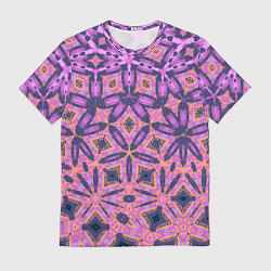 Футболка мужская Фиолетовая геометрическая метаморфоза, цвет: 3D-принт