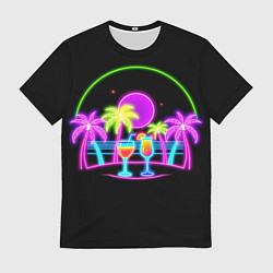 Футболка мужская Neon tropical, цвет: 3D-принт