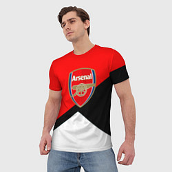 Футболка мужская Arsenal geometry sport, цвет: 3D-принт — фото 2