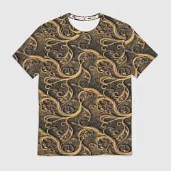 Футболка мужская Латунные завитки, цвет: 3D-принт