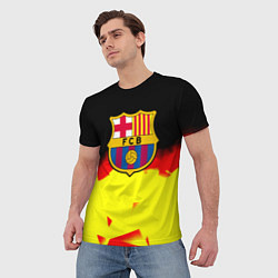 Футболка мужская Borussia абстракция золото геометрия, цвет: 3D-принт — фото 2