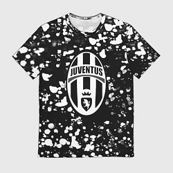 Футболка мужская Ювентус белые краски текстура, цвет: 3D-принт