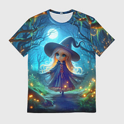 Футболка мужская Ведьмочка-малютка в ночь на хэллоуин, цвет: 3D-принт