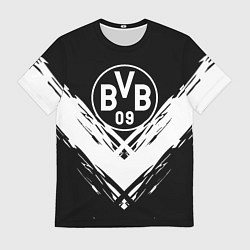 Футболка мужская Borussia белые краски линии, цвет: 3D-принт