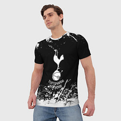 Футболка мужская Тоттенхэм Хотспур белые краски, цвет: 3D-принт — фото 2