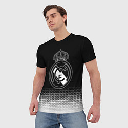 Футболка мужская Реал Мадрид текстура геометрия, цвет: 3D-принт — фото 2