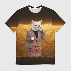 Футболка мужская Дьявол носит Пурада пародия, цвет: 3D-принт