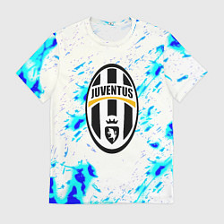 Футболка мужская Ювентус голубые краски, цвет: 3D-принт