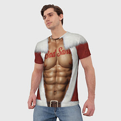 Футболка мужская Костюм плохого Санты с накаченным телом, цвет: 3D-принт — фото 2