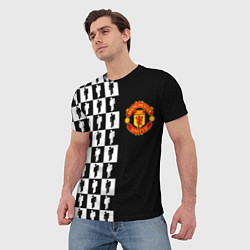 Футболка мужская Манчестер Юнайтед текстура люди, цвет: 3D-принт — фото 2