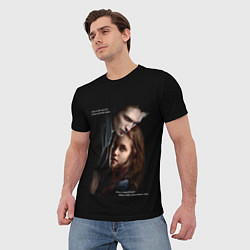Футболка мужская Белла и Эдвард: lion fell in love with the lamb me, цвет: 3D-принт — фото 2