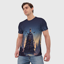 Футболка мужская Новогодний Бэтмен, цвет: 3D-принт — фото 2