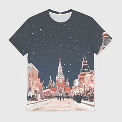 Футболка мужская Праздничная ночь в Москве, цвет: 3D-принт