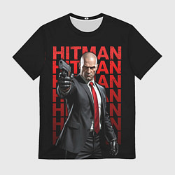 Футболка мужская Хитман с пистолетом, цвет: 3D-принт