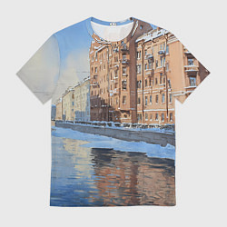 Футболка мужская Зимний Санкт-Петербург, цвет: 3D-принт
