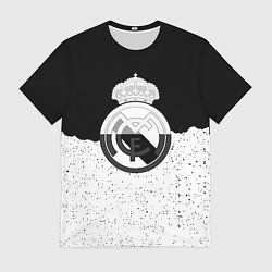 Футболка мужская Реал Мадрид лого ночь текстура, цвет: 3D-принт
