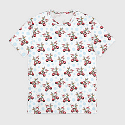Футболка мужская Рождественские гонщики, цвет: 3D-принт