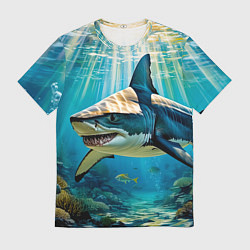 Футболка мужская Хищник кораллового рифа, цвет: 3D-принт