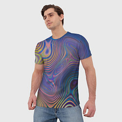 Футболка мужская Абстрактная рябь, цвет: 3D-принт — фото 2