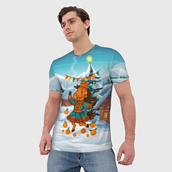 Футболка мужская Лошадь в национальном костюме, цвет: 3D-принт — фото 2