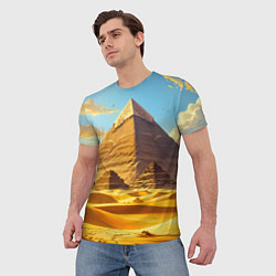 Футболка мужская Величие пирамид на закате, цвет: 3D-принт — фото 2