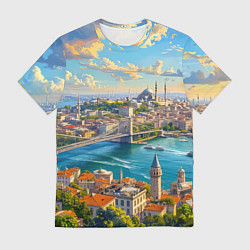 Футболка мужская Сплетение эпох над Босфором, цвет: 3D-принт