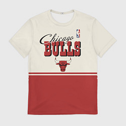 Футболка мужская NBA Chicago Bulls vintage, цвет: 3D-принт