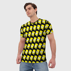Футболка мужская Барт Симпсон: узор, цвет: 3D-принт — фото 2